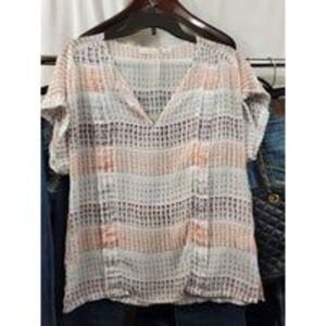 liz claiborne Small white polka dot blouse Top